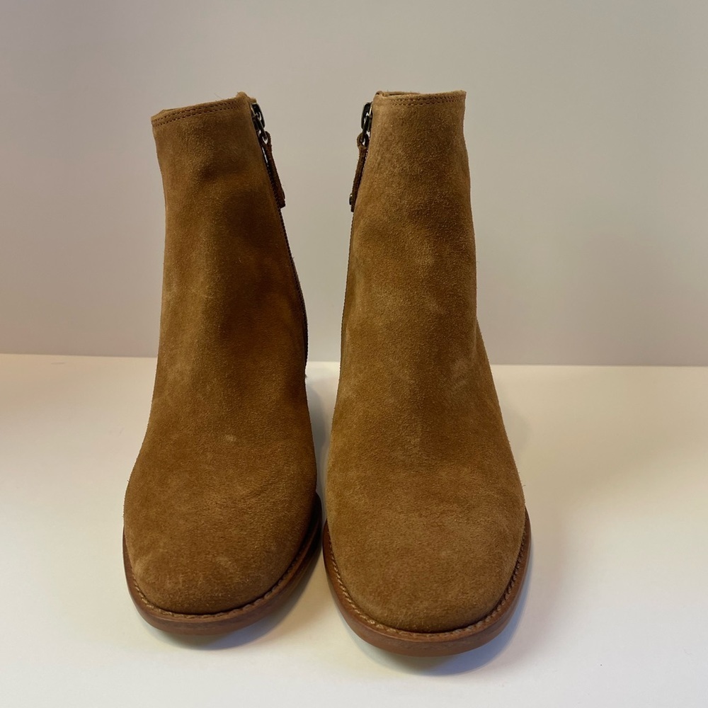 Soludos Fulton Tan Suede Ankle Bootie - Picture 4 of 6